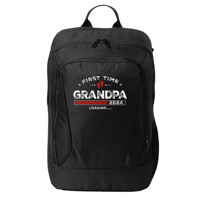 First Time Grandpa Est. 2024 Loading Soon To Be Dad Grandpa City Backpack