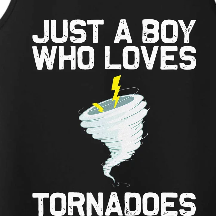 Funny Tornado Gift For Kids Hurricane Weather Chaser Performance Tank