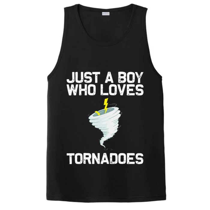 Funny Tornado Gift For Kids Hurricane Weather Chaser Performance Tank