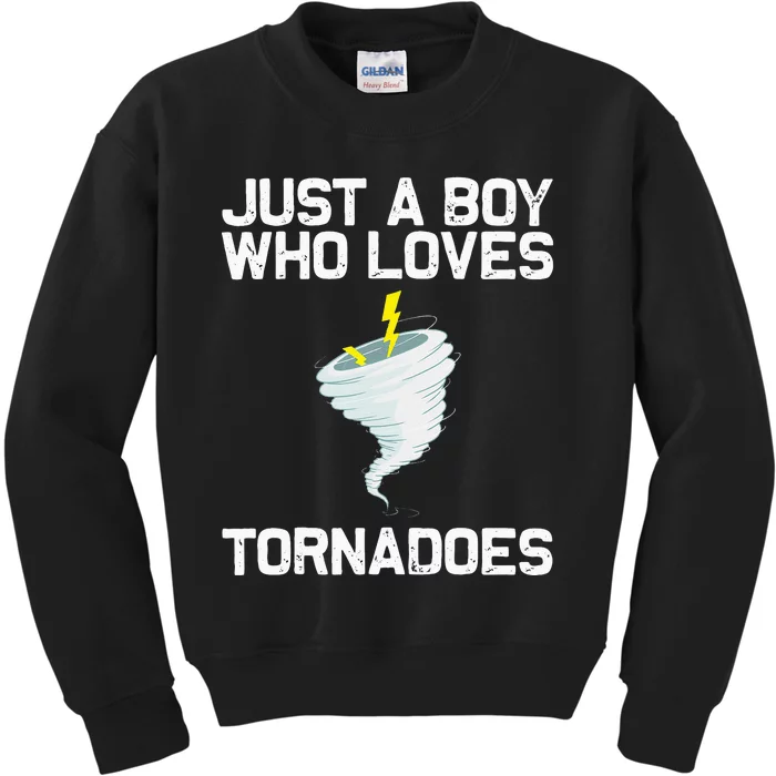 Funny Tornado Gift For Kids Hurricane Weather Chaser Kids Sweatshirt