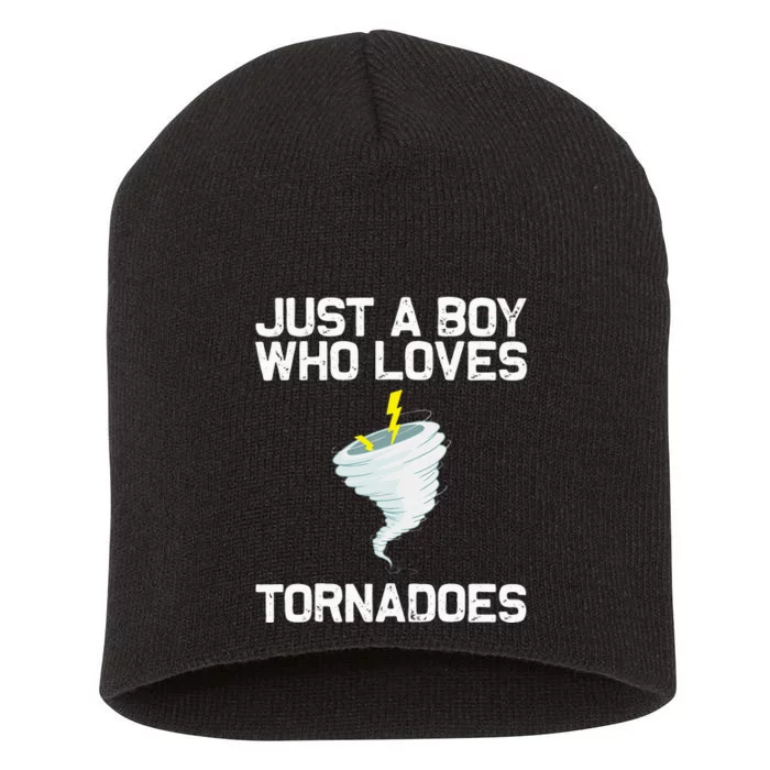 Funny Tornado Gift For Kids Hurricane Weather Chaser Short Acrylic Beanie