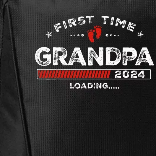 First Time Grandpa Est. 2024 Loading Soon To Be Dad Grandpa City Backpack