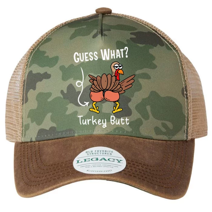 Funny Thanksgiving Guess What Turkey Butt Legacy Tie Dye Trucker Hat