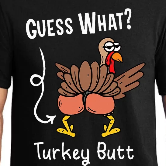 Funny Thanksgiving Guess What Turkey Butt Pajama Set