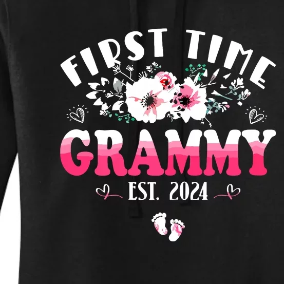 First Time Grammy 2024 Mothers Day Soon To Be Grammy Women's Pullover Hoodie