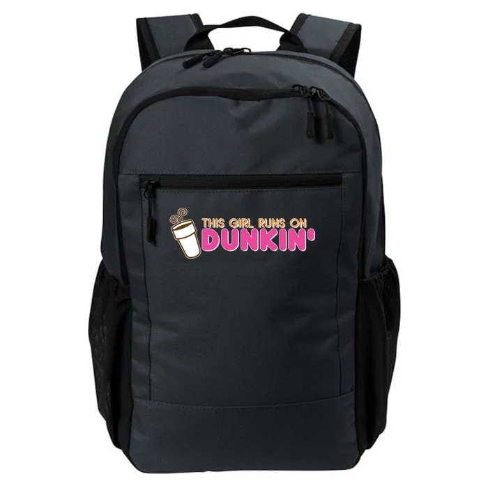 Funny This Girl Runs On Dunkin Daily Commute Backpack