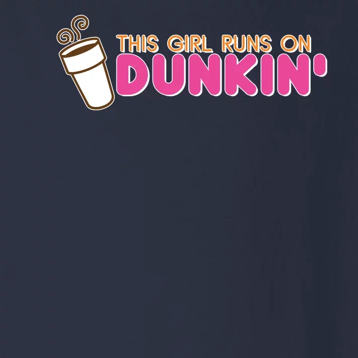 Funny This Girl Runs On Dunkin Toddler Long Sleeve Shirt