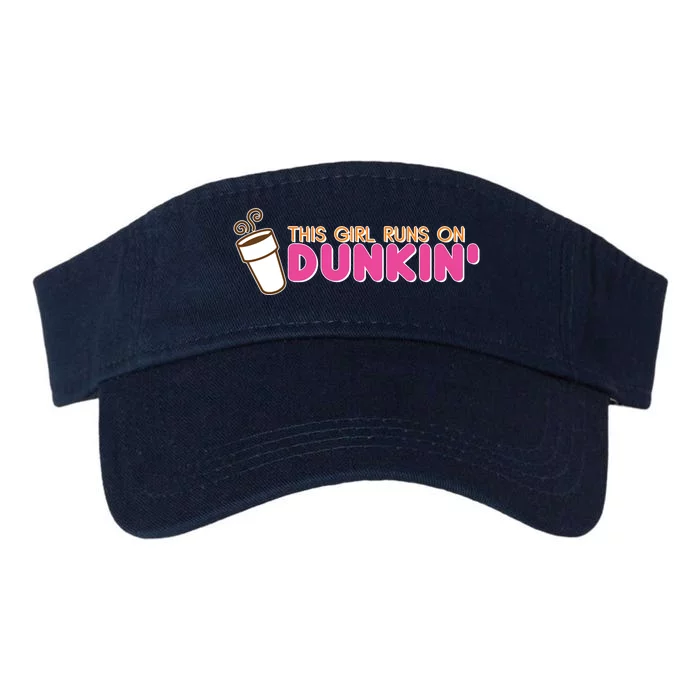 Funny This Girl Runs On Dunkin Valucap Bio-Washed Visor