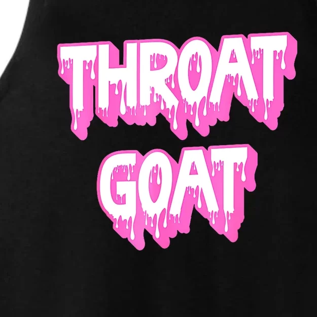 Funny Throat Goat Adult Humor Sarcastic Outfit Ladies Tri-Blend Wicking Tank