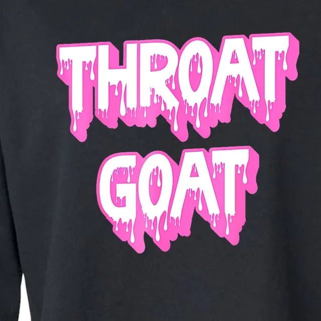 Funny Throat Goat Adult Humor Sarcastic Outfit Cropped Pullover Crew