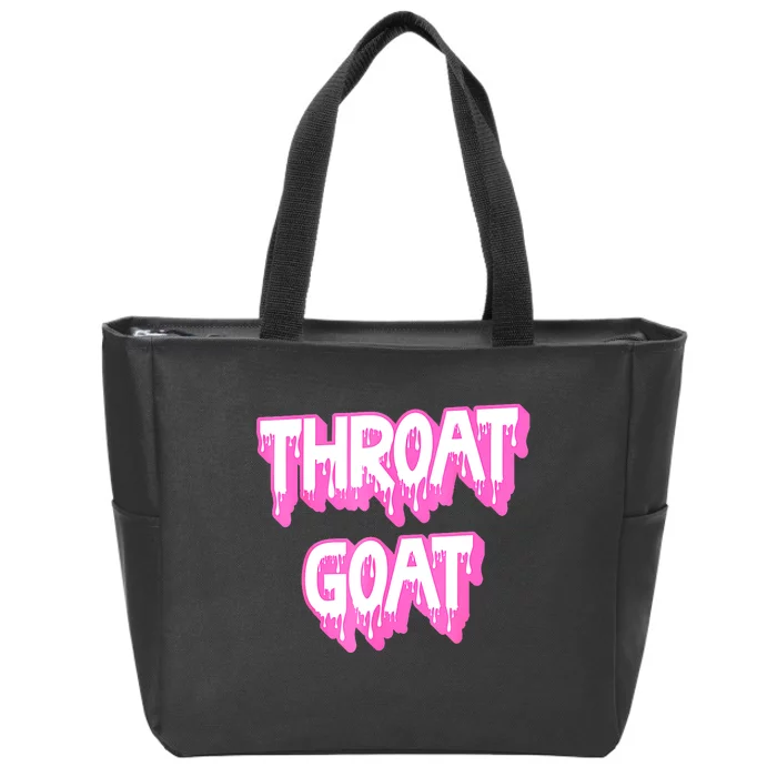 Funny Throat Goat Adult Humor Sarcastic Outfit Zip Tote Bag