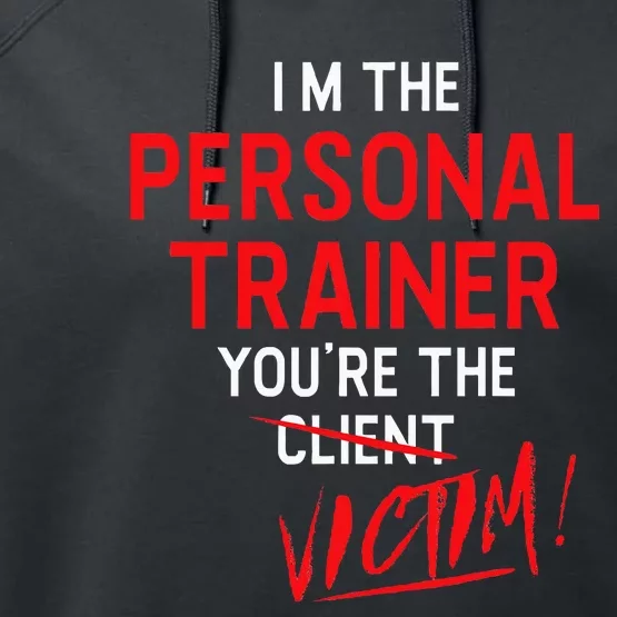 Fitness Trainer Gift Gym Workout Personal Trainer Performance Fleece Hoodie