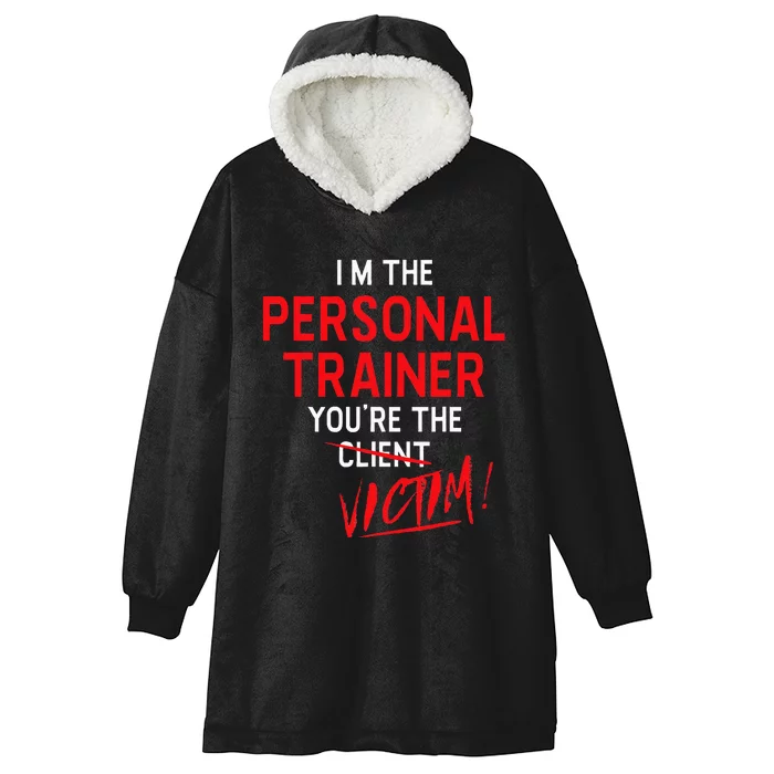 Fitness Trainer Gift Gym Workout Personal Trainer Hooded Wearable Blanket