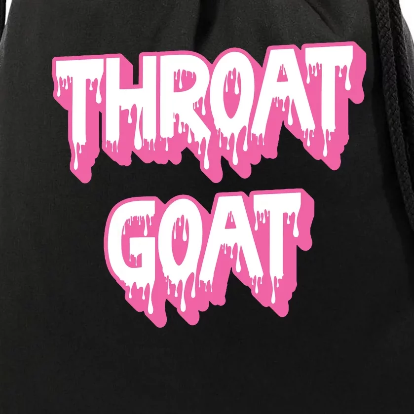 Funny Throat Goat Adult Humor Sarcastic Outfit Drawstring Bag