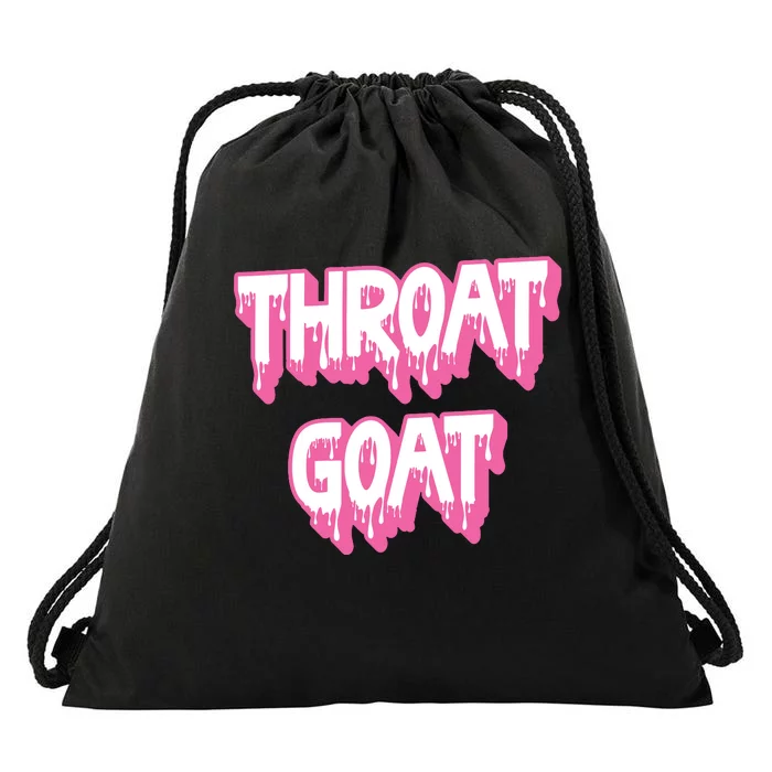 Funny Throat Goat Adult Humor Sarcastic Outfit Drawstring Bag