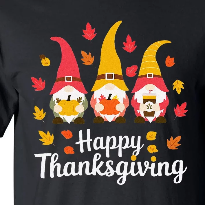 Funny Thanksgiving Gifts For Fall Gnome Gnomies Lover Tall T-Shirt