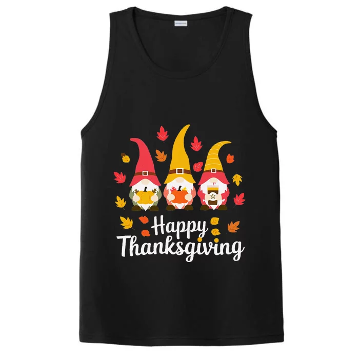 Funny Thanksgiving Gifts For Fall Gnome Gnomies Lover Performance Tank