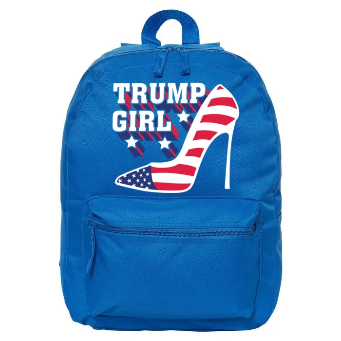 Funny Trump Gift Cute High Heel American Flag Gift 16 in Basic Backpack