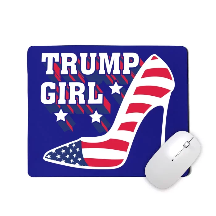 Funny Trump Gift Cute High Heel American Flag Gift Mousepad