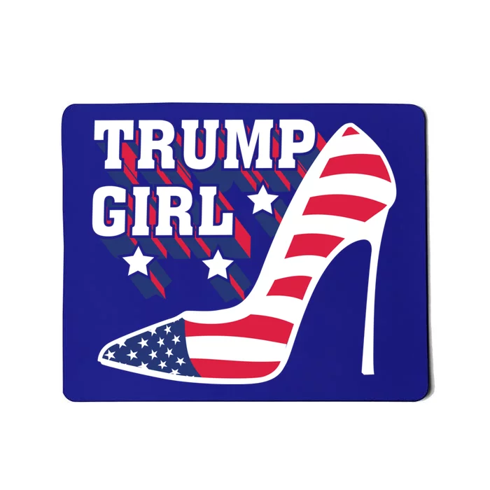 Funny Trump Gift Cute High Heel American Flag Gift Mousepad