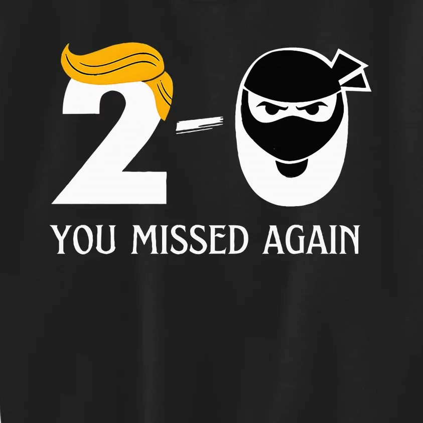 Funny Trump Golf Course Gunshots 20 You Missed Again Kids Sweatshirt