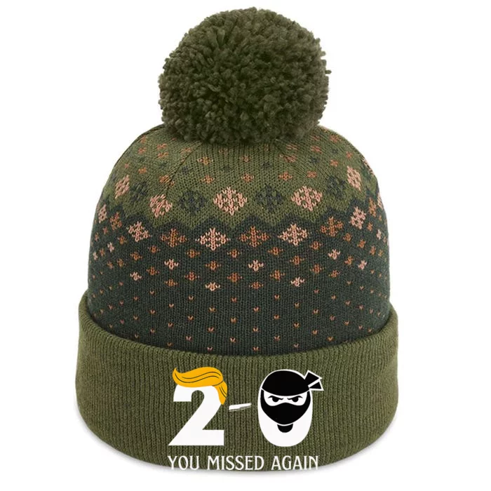 Funny Trump Golf Course Gunshots 20 You Missed Again The Baniff Cuffed Pom Beanie