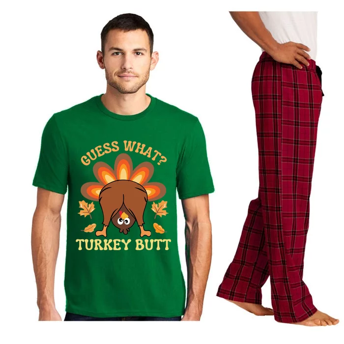 Funny Thanksgiving Guess What Turkey Butt Great Gift Pajama Set