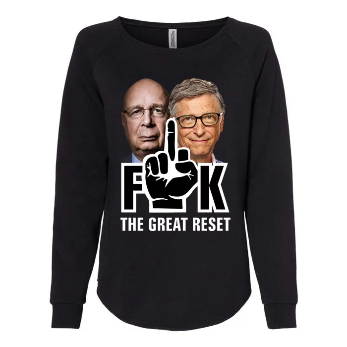 F*ck The Great Reset Womens California Wash Sweatshirt