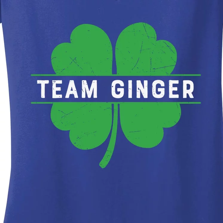 Funny Team Ginger Patricks Day Women's V-Neck T-Shirt