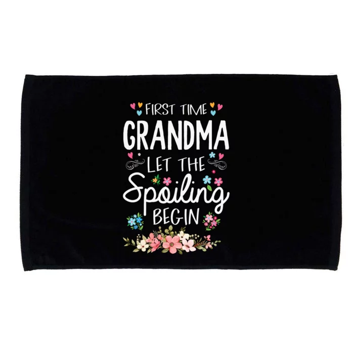 First Time Grandma Let The Spoiling Begin Grandmother Microfiber Hand Towel