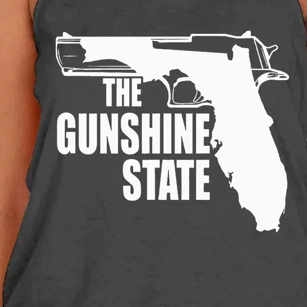 Florida The Gunshine State Women's Knotted Racerback Tank