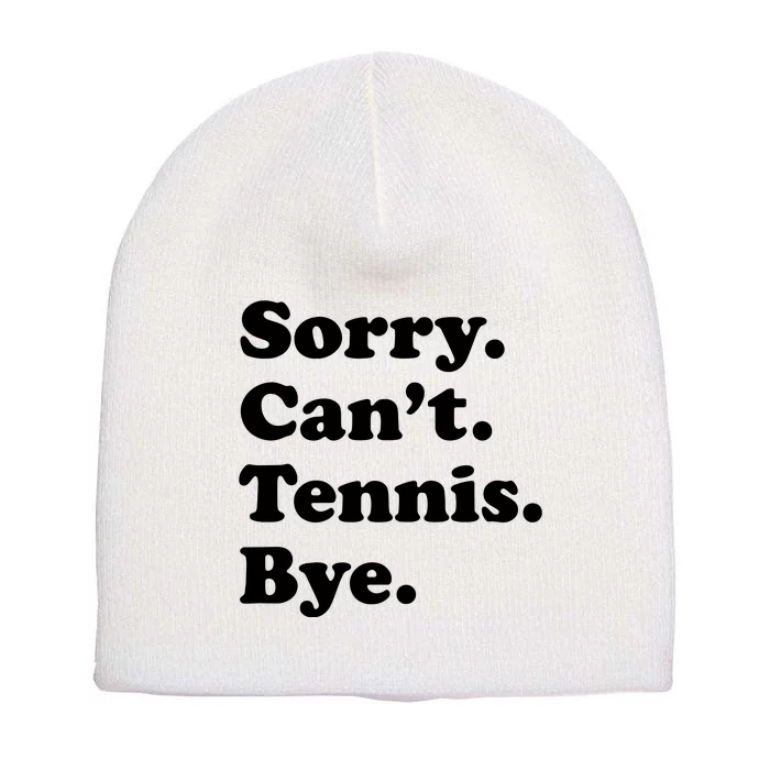 Funny Tennis Gift Short Acrylic Beanie