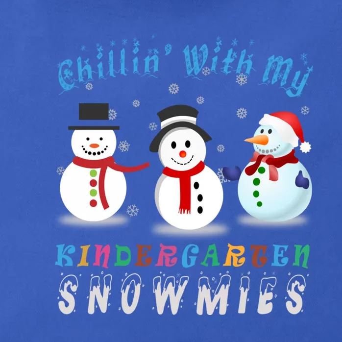 Funny Teacher Gift Chillin With My Kindergarten Snowmies Great Gift Zip Tote Bag