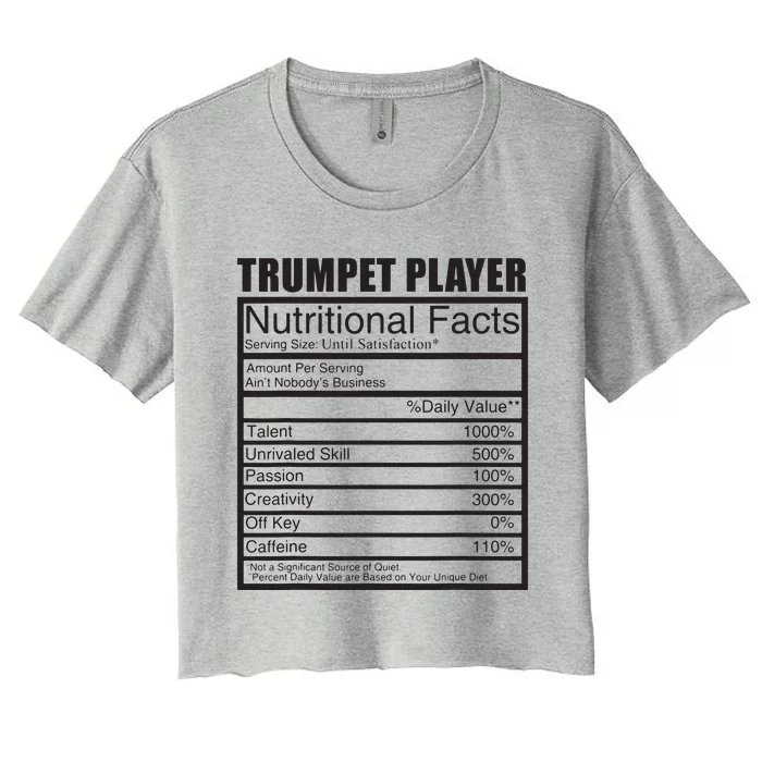 Funny Trumpet Gift For Trumpet Player Women's Crop Top Tee