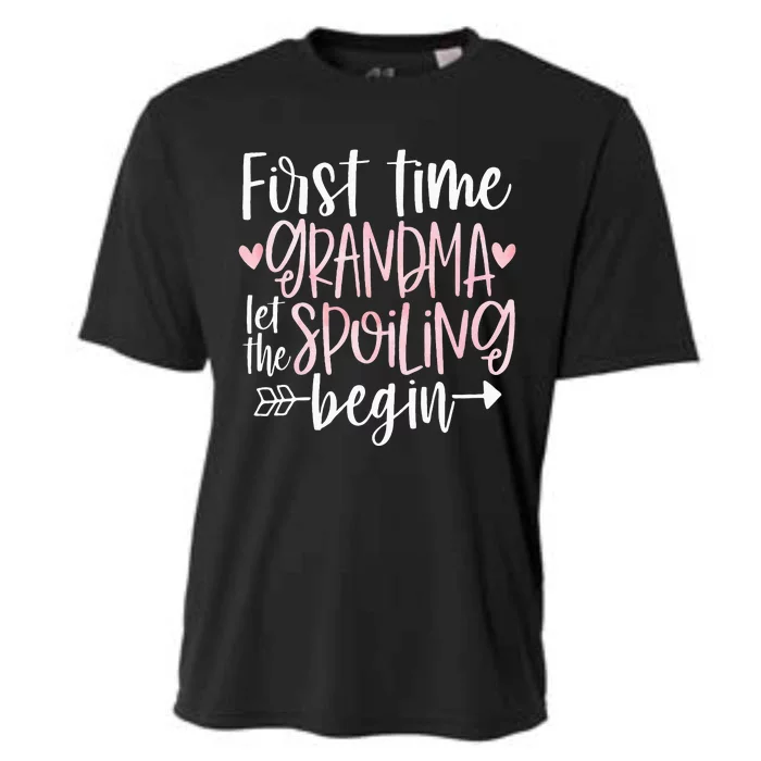 First Time Grandma Let the Spoiling Begin 1st Time New Cooling Performance Crew T-Shirt