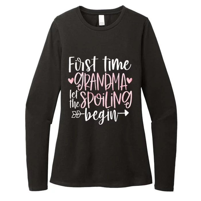 First Time Grandma Let the Spoiling Begin 1st Time New Womens CVC Long Sleeve Shirt