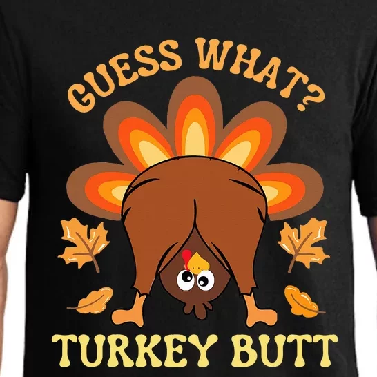 Funny Thanksgiving Guess What Turkey Butt Pajama Set