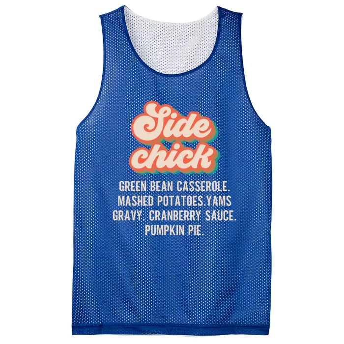 Funny Thanksgiving Gift Side Chick Funny Gift Mesh Reversible Basketball Jersey Tank