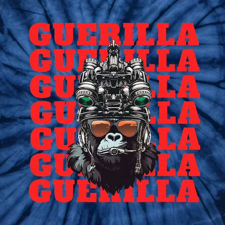 Funny tactical gorilla guerilla with night vision and helmet Tie-Dye T-Shirt