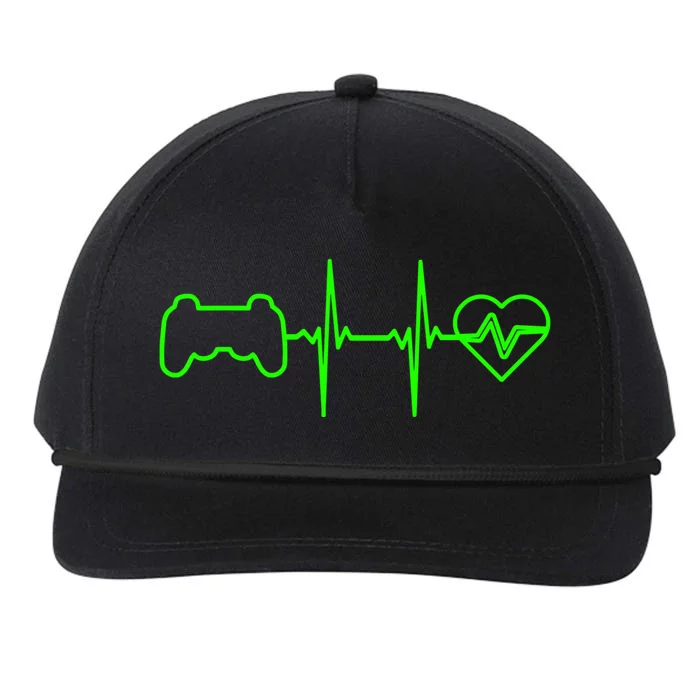 Funny Typical Gamer Heartbeat N Funny Gift Video Game Cool Gift Snapback Five-Panel Rope Hat