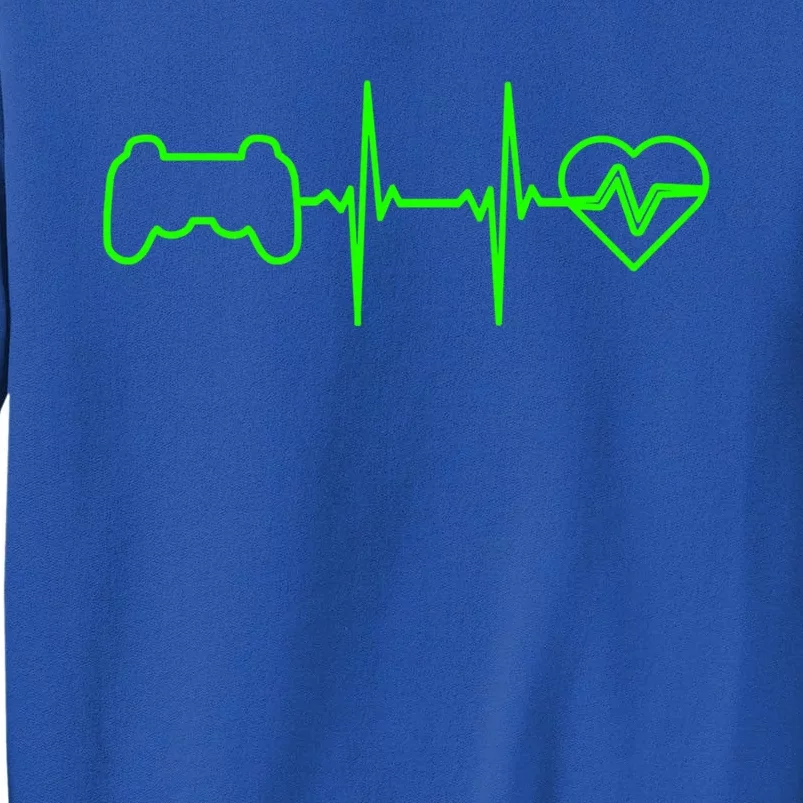 Funny Typical Gamer Heartbeat N Funny Gift Video Game Cool Gift Tall Sweatshirt