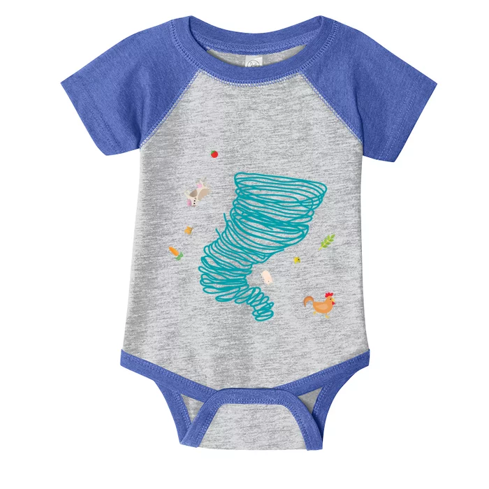 Funny Tornado Gift Weather Twister Hurricane Gift Infant Baby Jersey Bodysuit