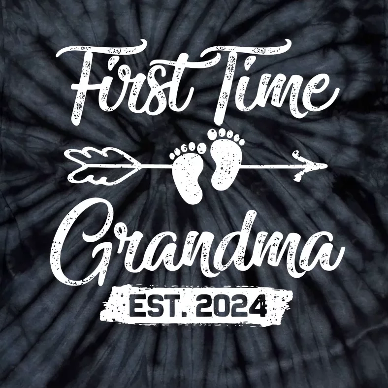 First Time Grandma 2024 Mothers Day Soon To Be Grandma 2024 Tie-Dye T-Shirt