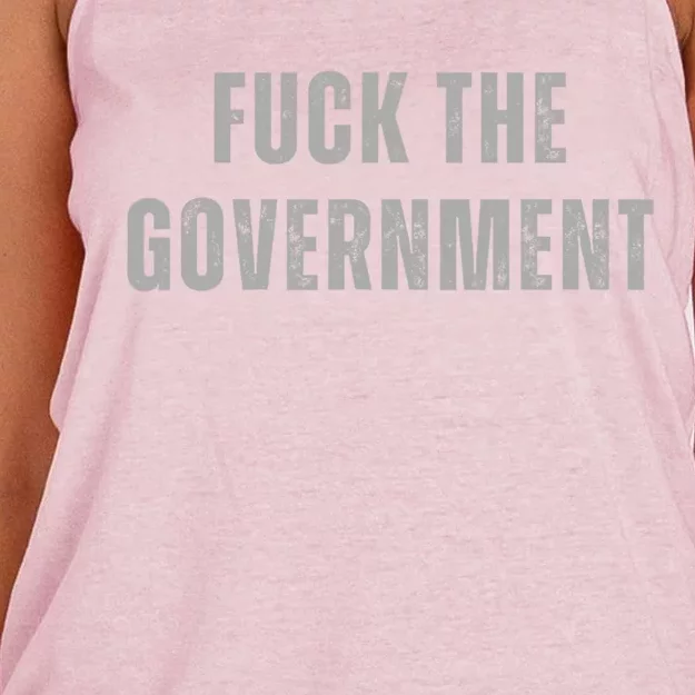 Fuck The Government Women's Knotted Racerback Tank