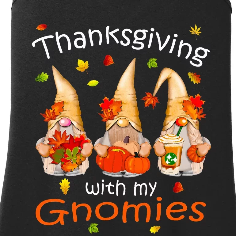 Funny Thanksgiving Gnome Gnomies Lover Ladies Essential Tank