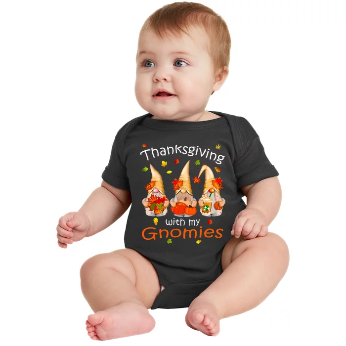 Funny Thanksgiving Gnome Gnomies Lover Baby Bodysuit