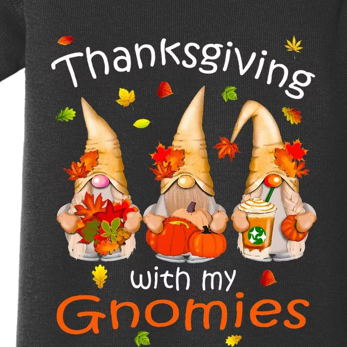 Funny Thanksgiving Gnome Gnomies Lover Baby Bodysuit