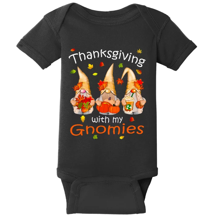 Funny Thanksgiving Gnome Gnomies Lover Baby Bodysuit