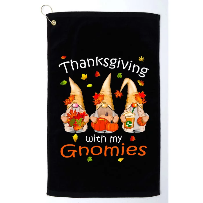 Funny Thanksgiving Gnome Gnomies Lover Platinum Collection Golf Towel