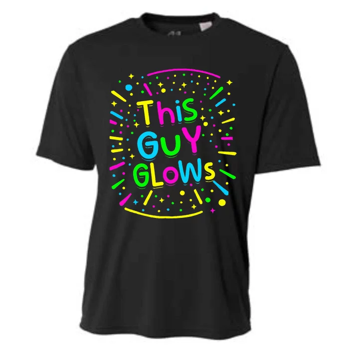 Funny This Guy Glows Cooling Performance Crew T-Shirt